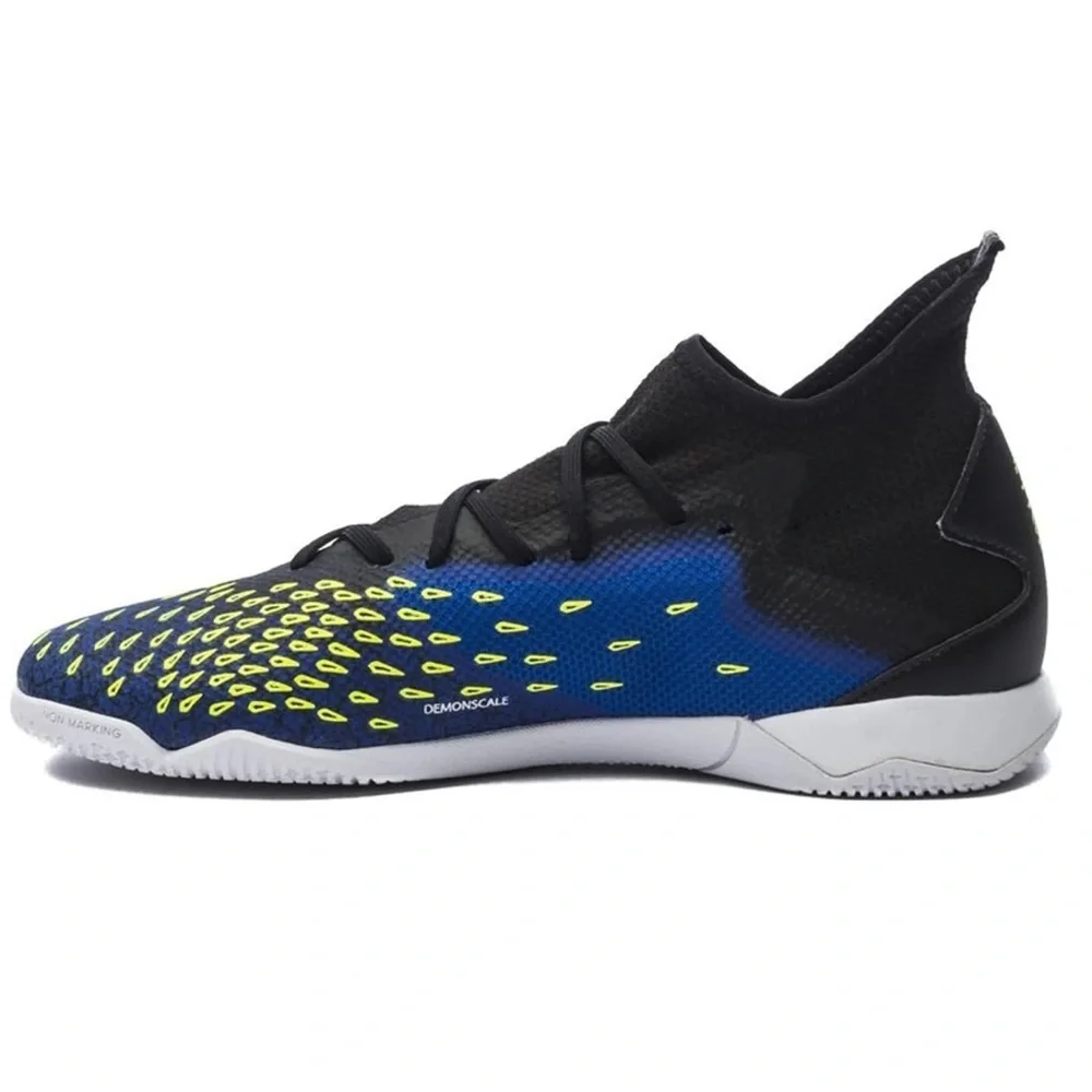 Adidas Predator Freak .3 IN Superlative -Core Black White Blue Sneakers Size 12